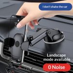 Car air vent phone holder, car dashboard suction cup anti-shake support frame, retractable phone holder