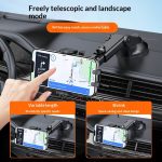 Car air vent phone holder, car dashboard suction cup anti-shake support frame, retractable phone holder - 图片 2