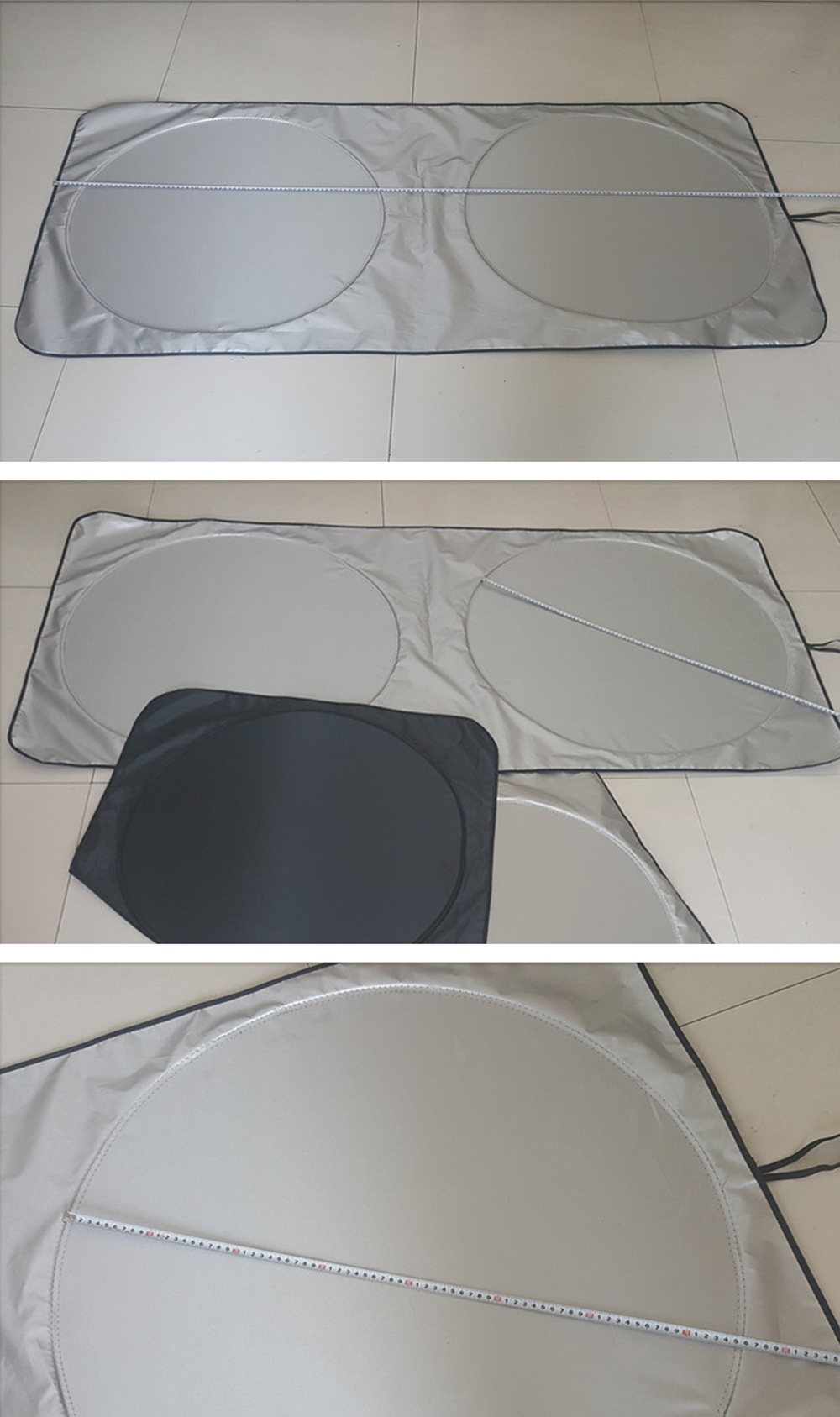 Manufacturer supplies car windshield sunshades, double-ring front windshield sunshades, and front sun visors.插图