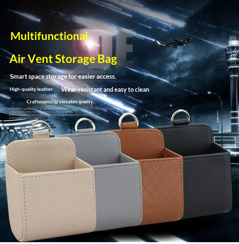 Car air vent storage bag, car storage box, car phone hanging bag, car interior storage box supplies插图