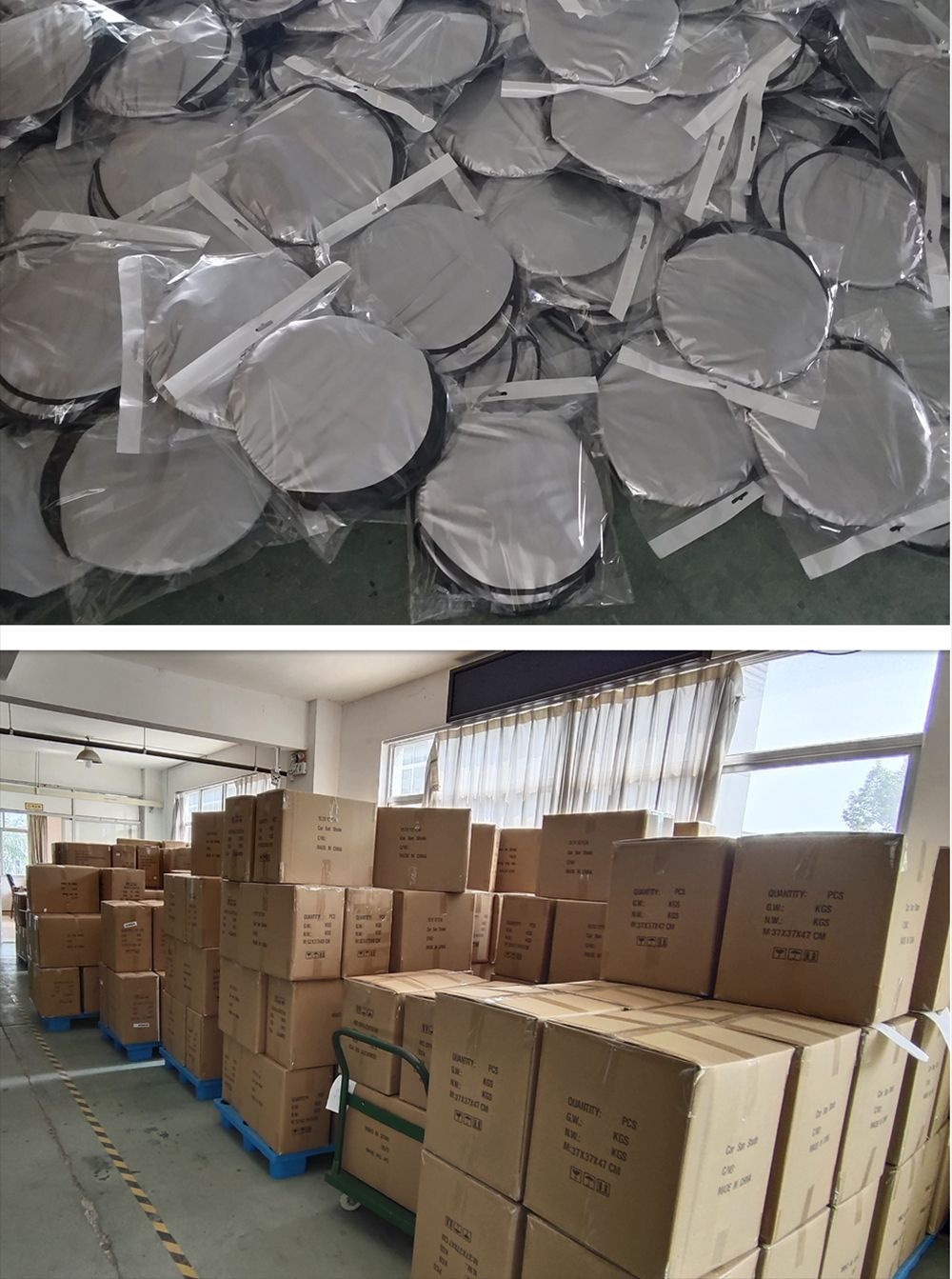 Manufacturer supplies car windshield sunshades, double-ring front windshield sunshades, and front sun visors.插图1