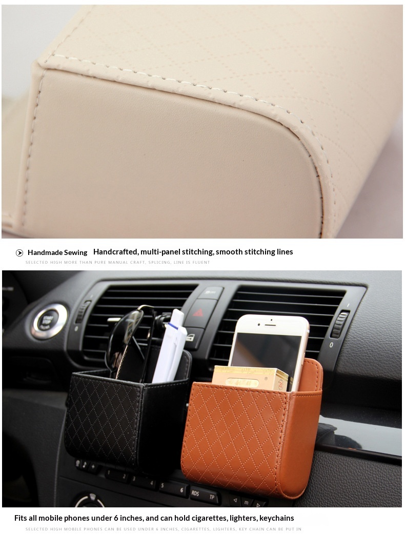 Car air vent storage bag, car storage box, car phone hanging bag, car interior storage box supplies插图11