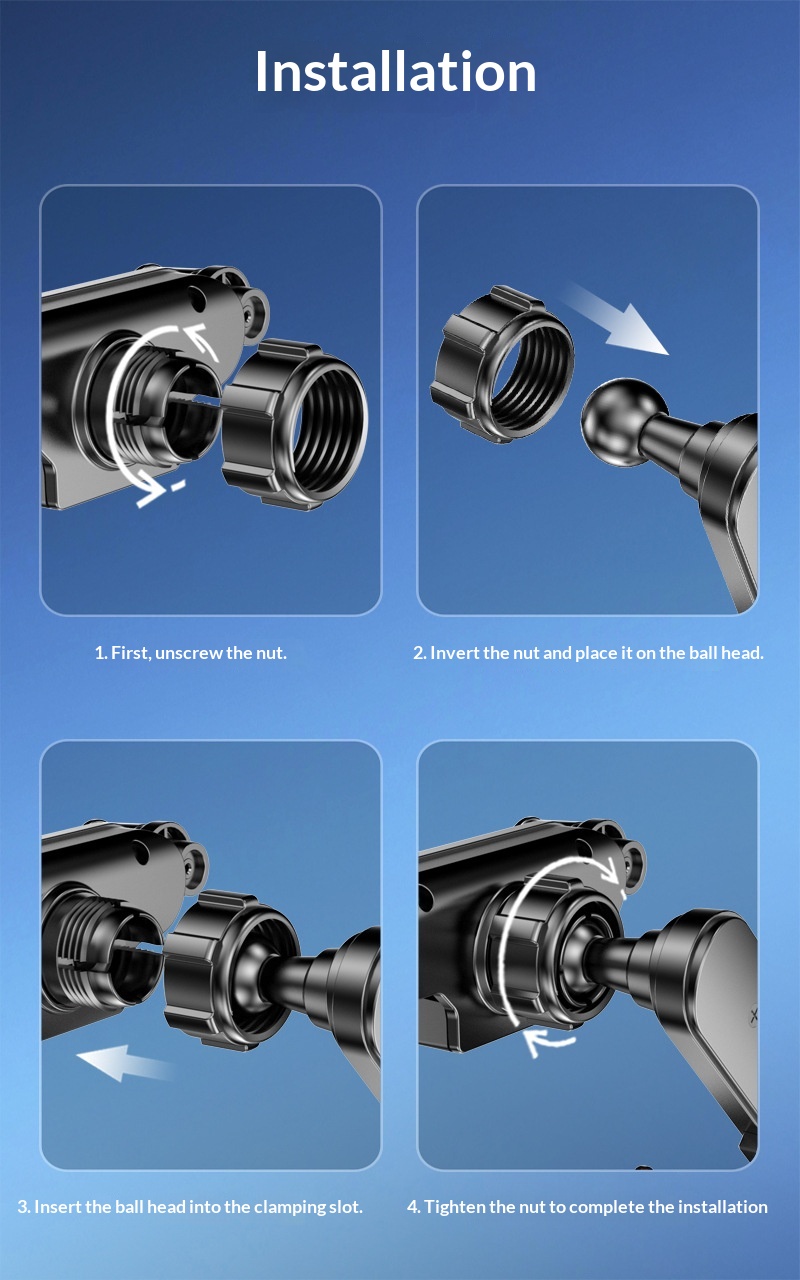 Car large screen display base bracket for car audio system, new energy vehicle phone holder, aluminum alloy car phone holder插图11