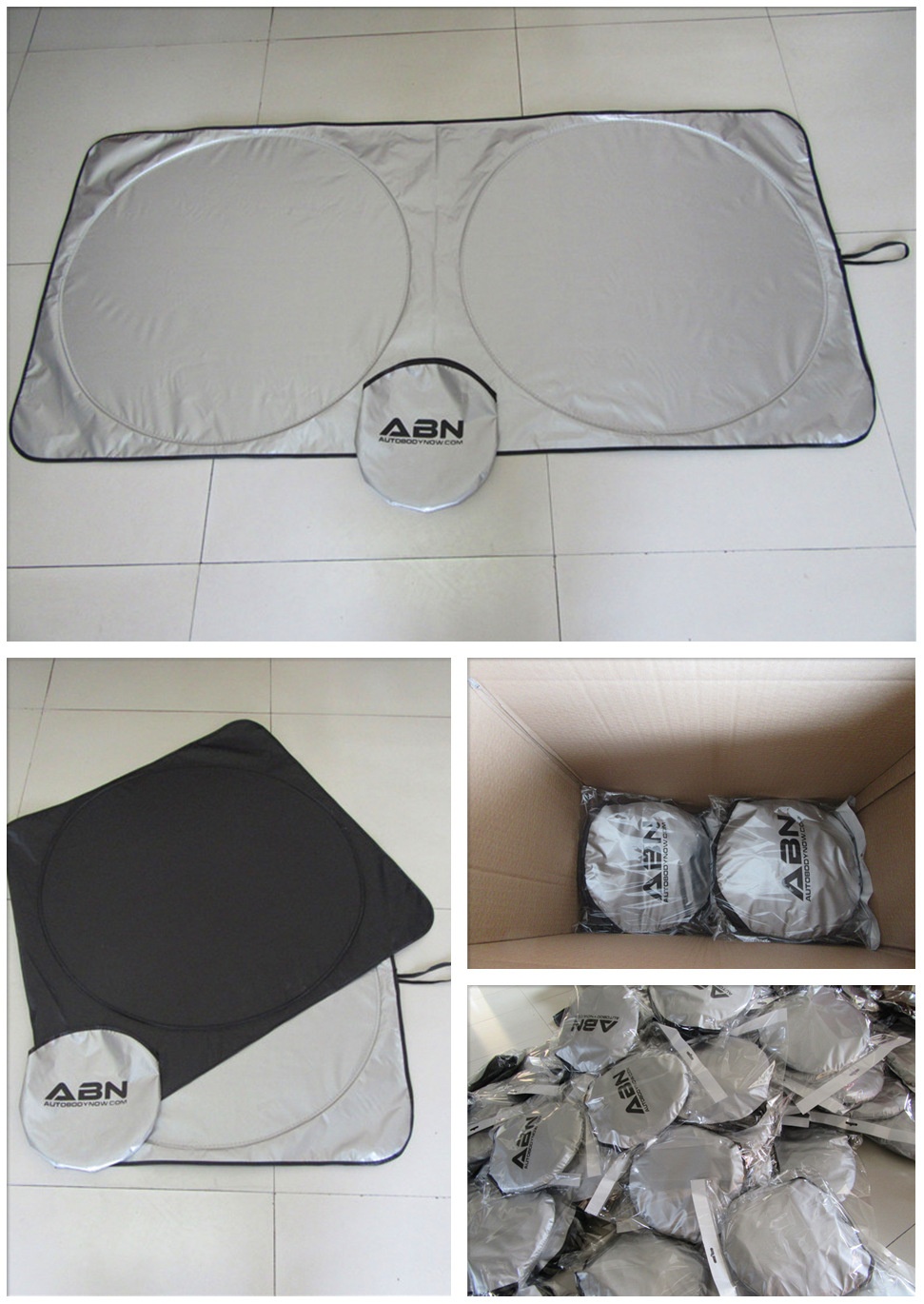 Manufacturer supplies car windshield sunshades, double-ring front windshield sunshades, and front sun visors.插图2