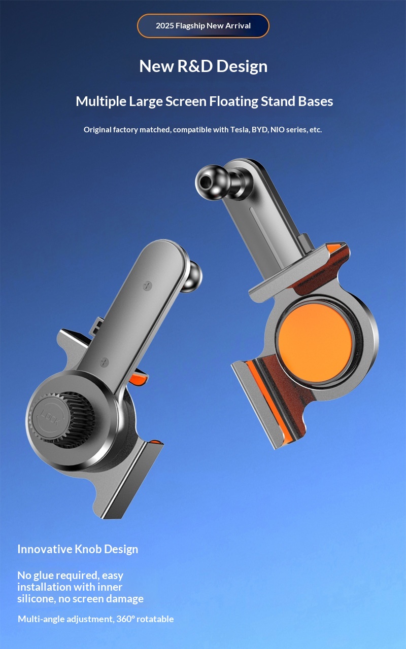 Car large screen display base bracket for car audio system, new energy vehicle phone holder, aluminum alloy car phone holder插图14