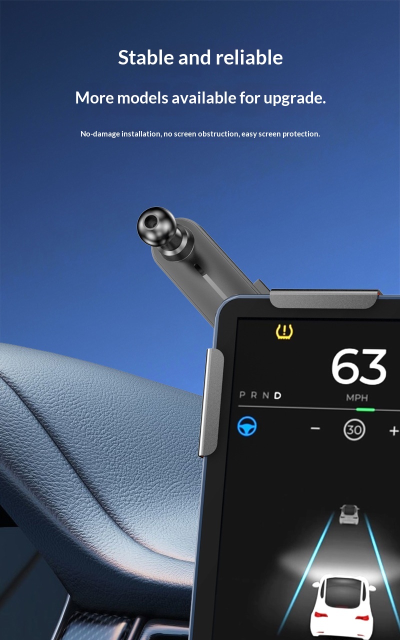 Car large screen display base bracket for car audio system, new energy vehicle phone holder, aluminum alloy car phone holder插图15