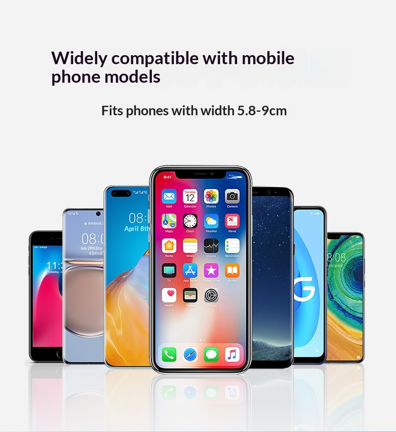 Car air vent phone holder, car dashboard suction cup anti-shake support frame, retractable phone holder插图3