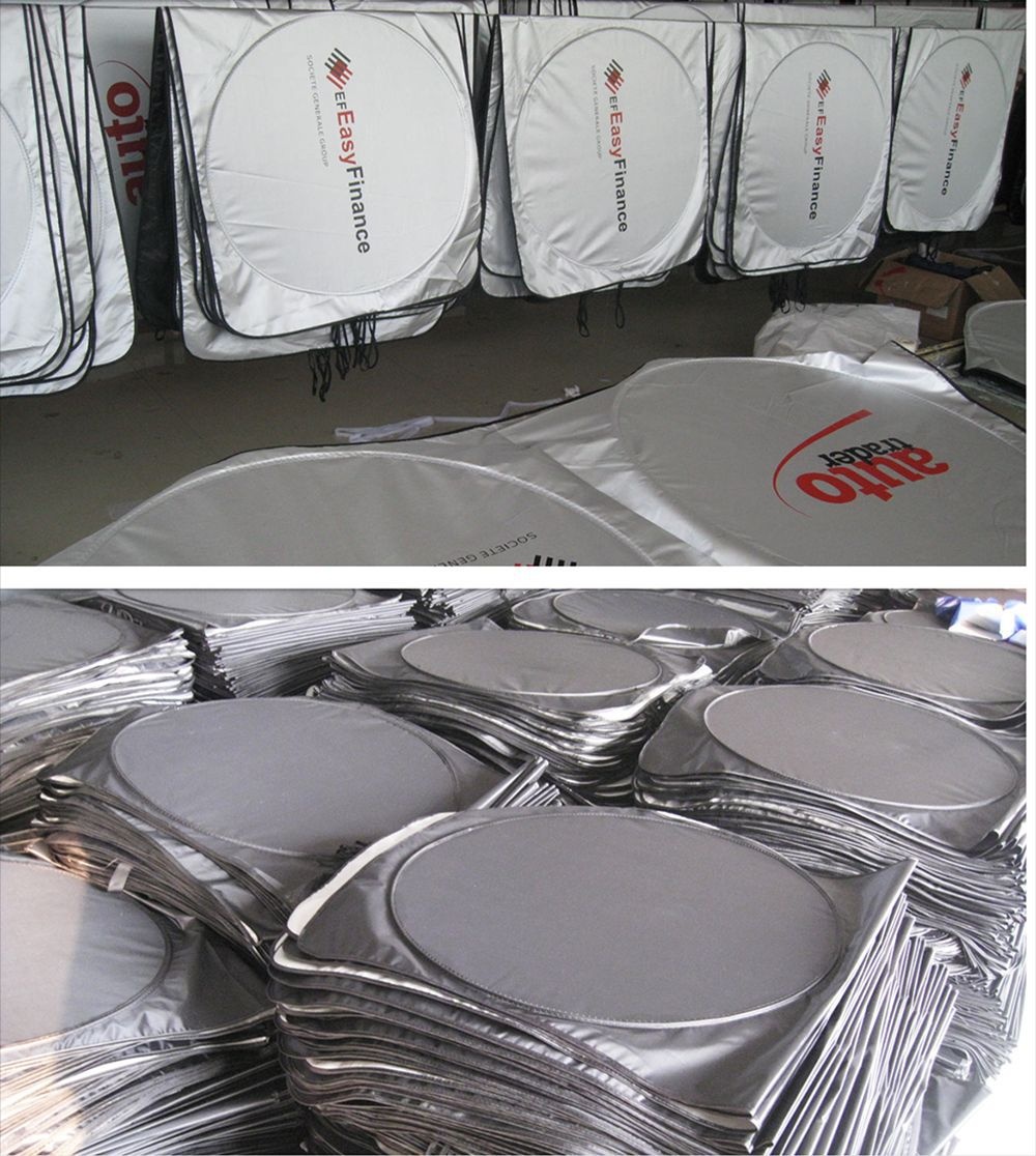 Manufacturer supplies car windshield sunshades, double-ring front windshield sunshades, and front sun visors.插图3