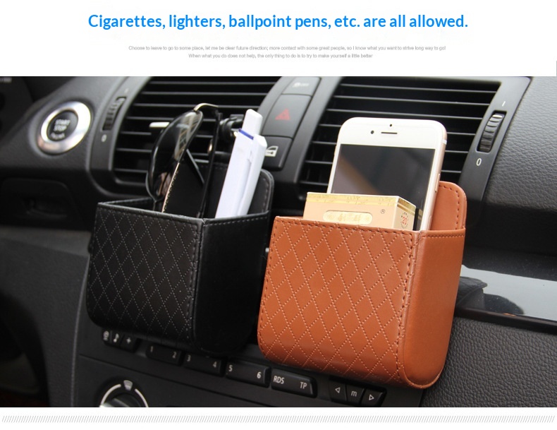 Car air vent storage bag, car storage box, car phone hanging bag, car interior storage box supplies插图4