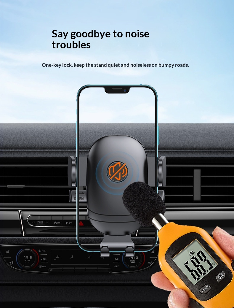Car air vent phone holder, car dashboard suction cup anti-shake support frame, retractable phone holder插图6