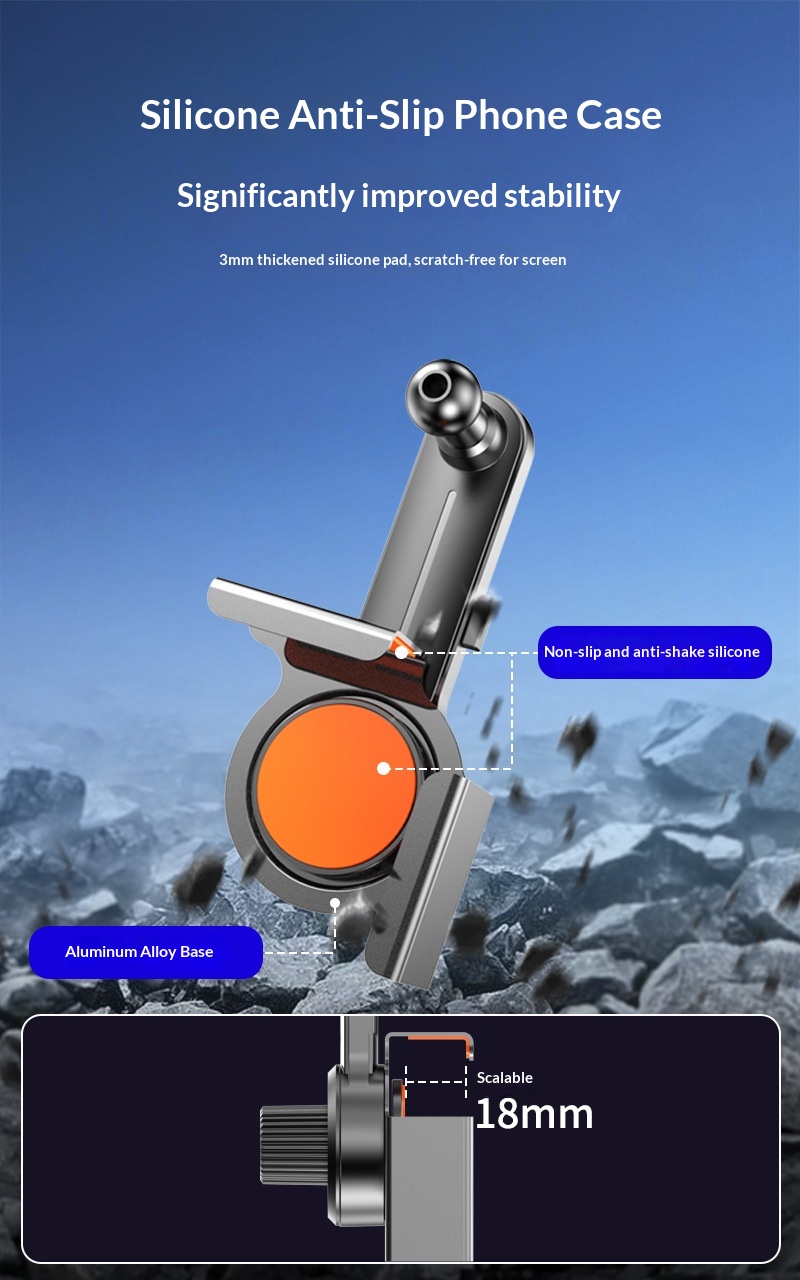 Car large screen display base bracket for car audio system, new energy vehicle phone holder, aluminum alloy car phone holder插图4