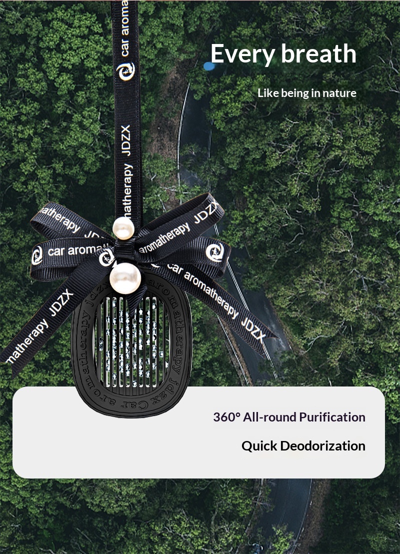 Car aroma pendant, perfume accessory for cars, high-end fragrance for vehicles, long-lasting delicate fragrance, bowknot, pearl aroma插图7