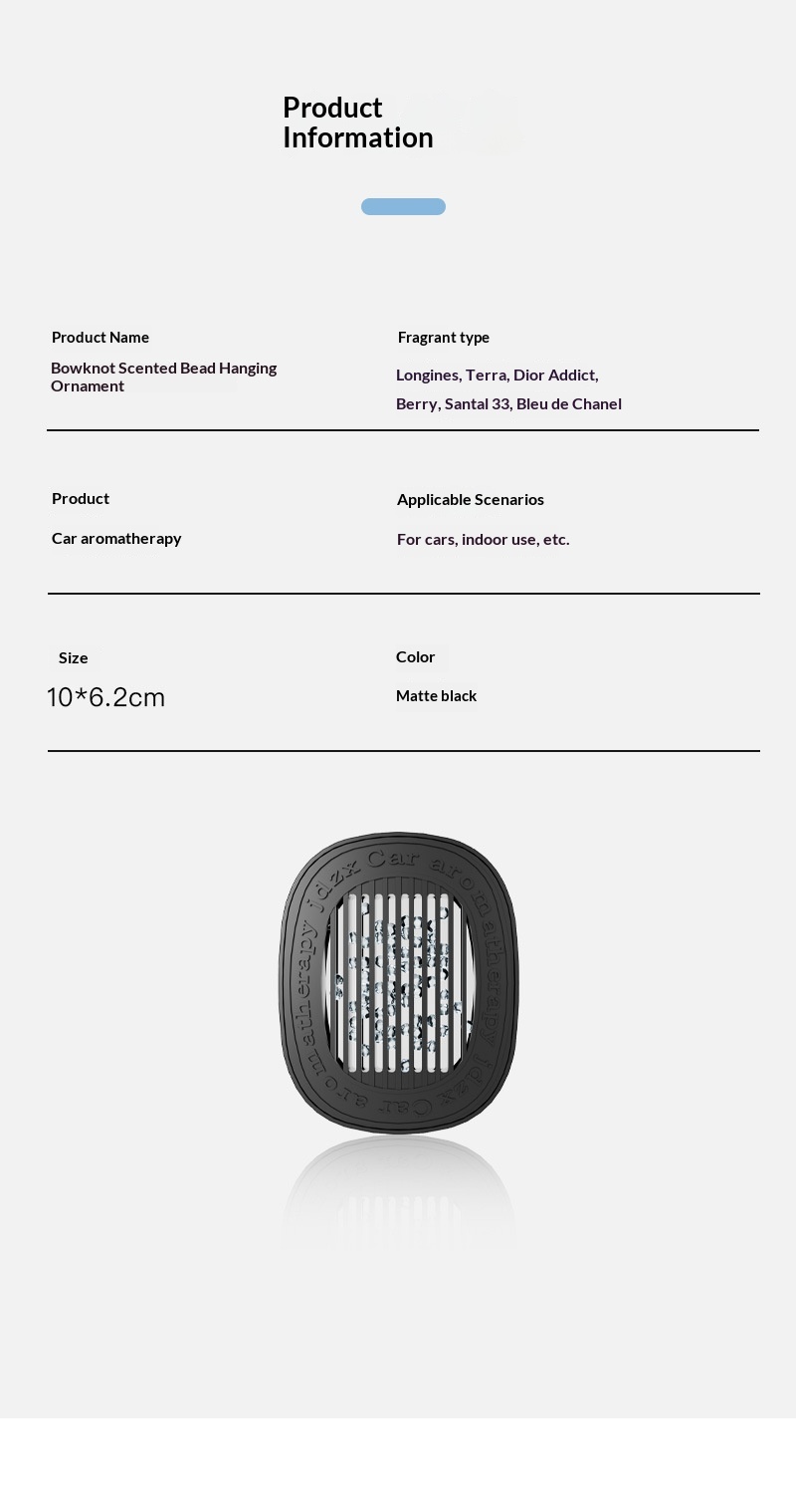 Car aroma pendant, perfume accessory for cars, high-end fragrance for vehicles, long-lasting delicate fragrance, bowknot, pearl aroma插图8