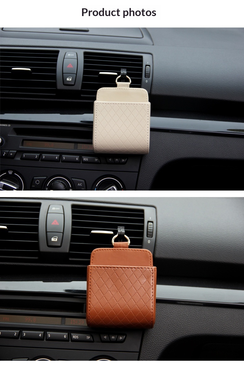 Car air vent storage bag, car storage box, car phone hanging bag, car interior storage box supplies插图8