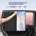 Magnetic sunshade curtain, car window sunshade, car curtain privacy curtain, sun protection, side window anti-strong light sunshade, car stop - 图片 2