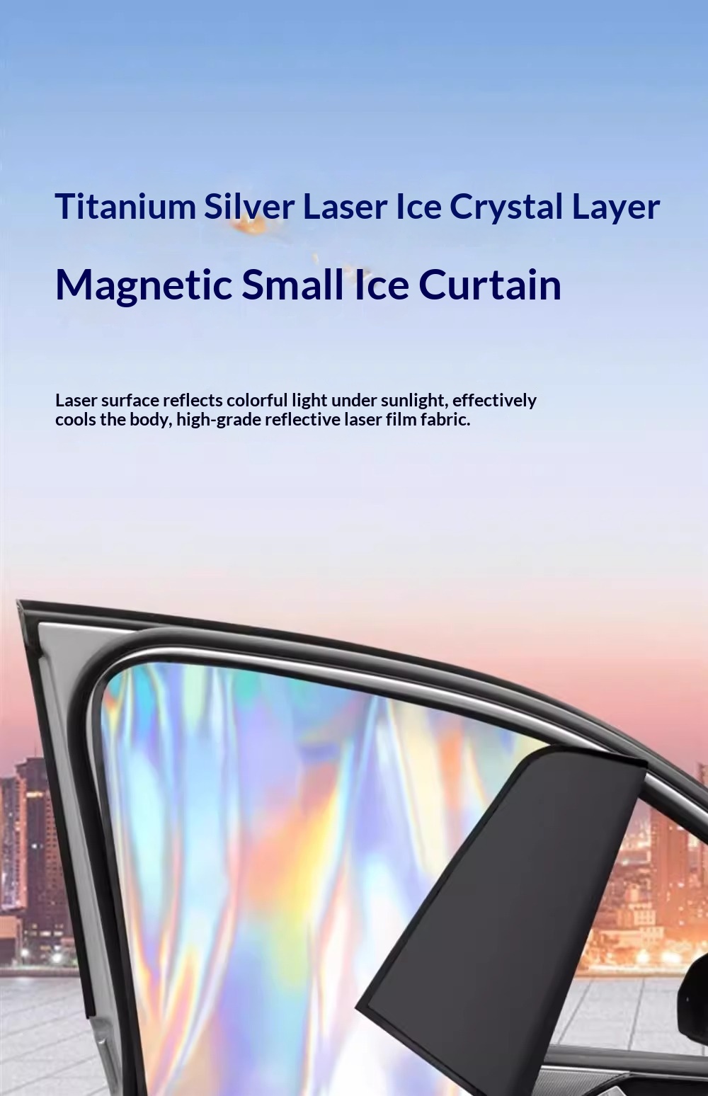 Magnetic sunshade curtain, car window sunshade, car curtain privacy curtain, sun protection, side window anti-strong light sunshade, car stop插图