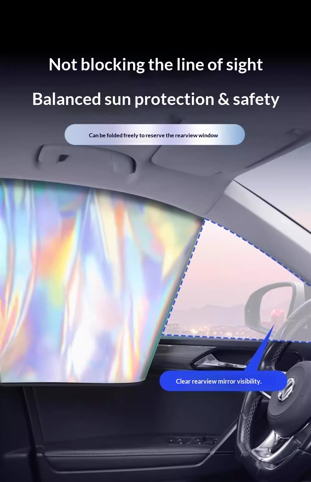 Magnetic sunshade curtain, car window sunshade, car curtain privacy curtain, sun protection, side window anti-strong light sunshade, car stop插图10