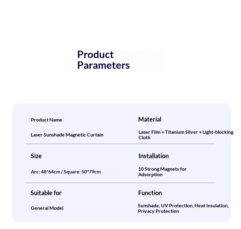 Magnetic sunshade curtain, car window sunshade, car curtain privacy curtain, sun protection, side window anti-strong light sunshade, car stop插图18